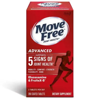أقراص Move Free Advanced لدعم صحة المفاصل بالجلوكوزامين، 200 قرص.
