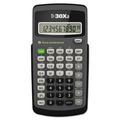 Texas Instruments TI-30XA Wissenschaftlicher Taschenrechner, 10-stellige LCD-Anzeige