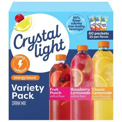 Crystal Light OTG Energy Probierpaket, 60 Stück.