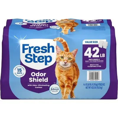 Fresh Step, Extra Strength Multi-Cat Scented Clumping Litter, Febreze Fresh Scent, 42 lbs.