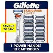 Gillette SkinGuard Power Rasierer für Herren + 13 Klingen