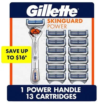 Gillette SkinGuard Power Rasierer für Herren + 13 Klingen