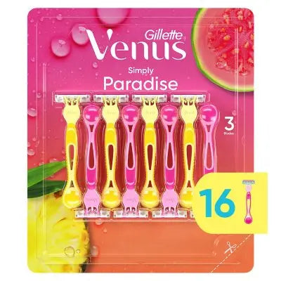 Venus Simply 3 Women's Disposable Razor, 3 Blade, 16 ct.