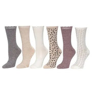 Cuddl Duds Women's 6-Pack Super Soft Crew Sock
