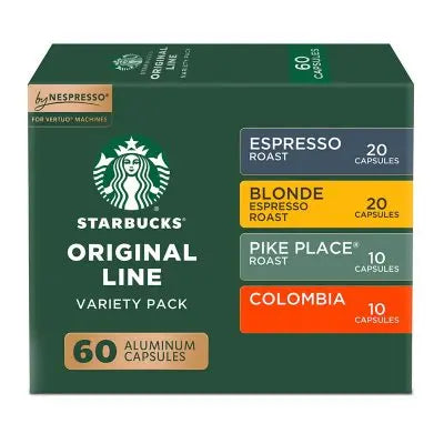 Starbucks by Nespresso Coffee Pods, Variety Pack, 60 ct.