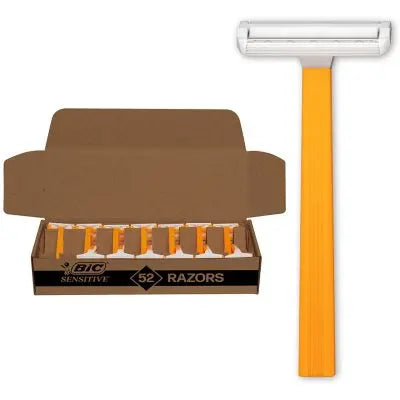 BIC Sensitive Men's Disposable Razor, Single Blade, 52 ct.