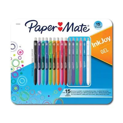 Paper Mate InkJoy Gel Pens, Medium Tip, Assorted Colors, 15 Count