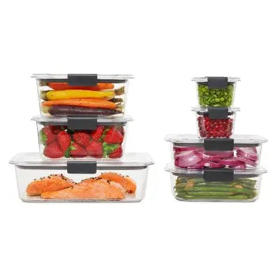 Rubbermaid Brilliance StainShield 14-Piece Plastic Food Storage Containers