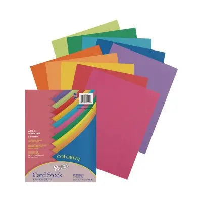 Pacon - Array Card Stock, 65 lbs., Letter, Assorted Colors - 250 Sheets/Pack