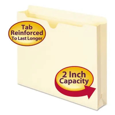 Smead 2" Expansion File Jackets, Manila Letter, 50ct.