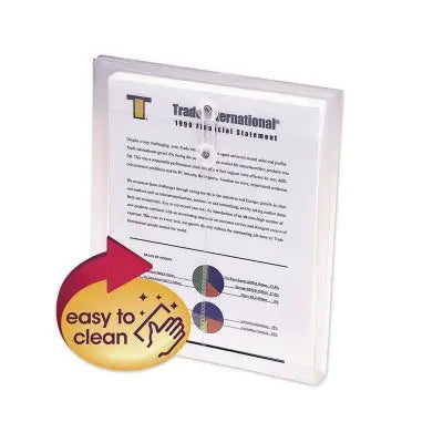 Smead 1 1/4" Booklet-Umschlag mit Schnur- und Knopfverschluss, oben offen, Polypropylen, Letter-Format, Transparent, 5 Stück