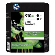 HP 910XL, Original Druckerpatrone mit hoher Reichweite, Schwarz, 2er-Pack