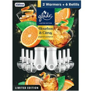 Glade PlugIns Scented Oil, Bourbon & Citrus, 2 Warmers + 6 Refills