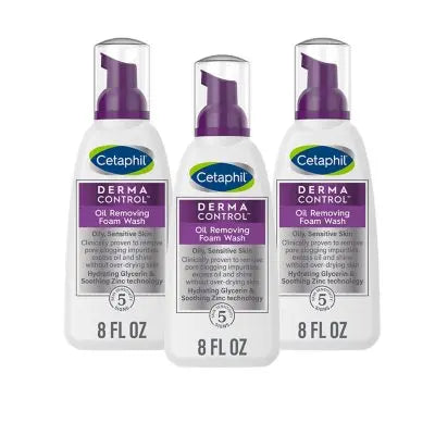 Cetaphil Oil Removing Foam Wash, 8 fl. oz., 3 pk.