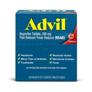 Advil Pain Reliever and Fever Reducer, Ibuprofen 200mg Tablets, 100 ct.