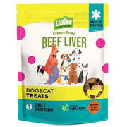 UBite Raw Bits Freeze-Dried Beef Liver Dog + Cat Treats, 17 oz.