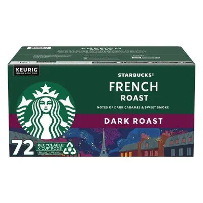 Starbucks Dark Roast K-Cup Coffee Pods, French Roast, 72 ct.