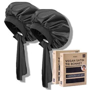 NIGHT Vegane Satin-Schlafhaube, Übergröße, 2er-Pack.