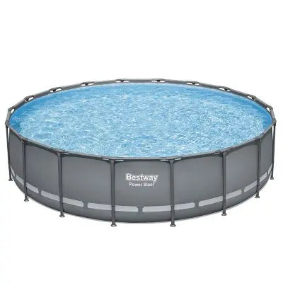 Bestway Power Steel 18â€™ x 48â€ Round Above Ground Pool Set