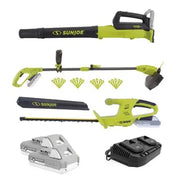 Sun Joe 24V Cordless 3-Tool Garden Combo Kit: Hedger, Trimmer & Leaf Blower