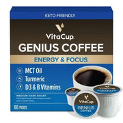 VitaCup Medium-Dark Roast Single Serve Coffee Pods, Genius Blend 60 ct.