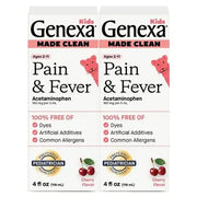 Genexa Kids' Pain & Fever Acetaminophen Liquid, Cherry, 4 fl. oz., 2 pk.