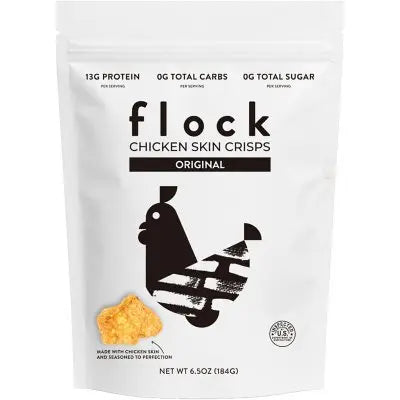 Flock Original Chicken Skin Crisps, 6.5 oz.