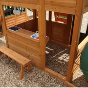 KidKraft Paramount Wooden Swing Set with Two Clubhouses