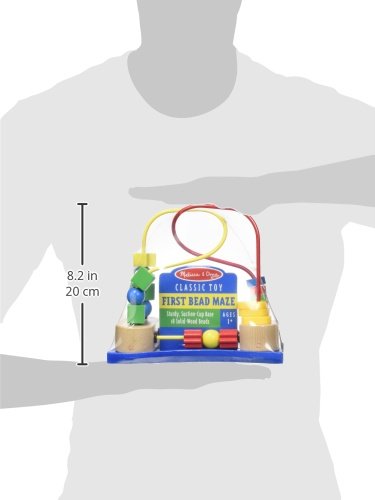 Melissa & Doug First Bead Maze - Wooden Educational Toy for Floor, High Chair, or Table Infant Maze Toy, Bead Maze Toys for Toddlers and Babies