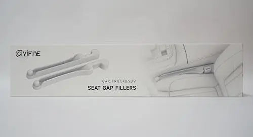 Givifive Car Seat Gap Filler Set of 2, Soft Foam Multifunctional Seat Side Gap Filler with Organizer & Hook Function, 3in1 Gap Stopper Universal Fit Car SUV Truck Fill The Gap Between Seat & Console