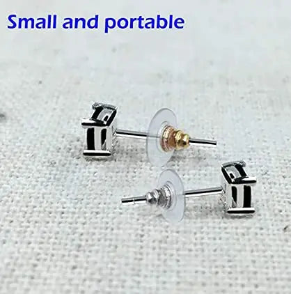 DSOMHZ 100pcs Fishhook Earring Backs - Bullet Clutch Back Earrings (Silver & Gold)