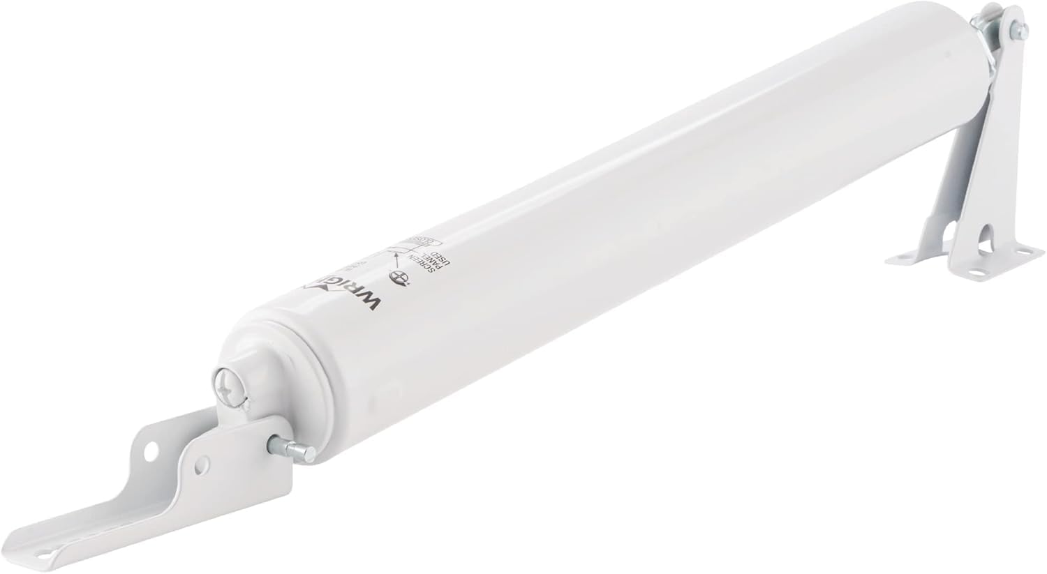 Wright Products Heavy-Duty Pneumatic Storm Door Closer – Durable, Adjustable, Quiet-Closing with Hold-Open Feature (Transitional, White)
