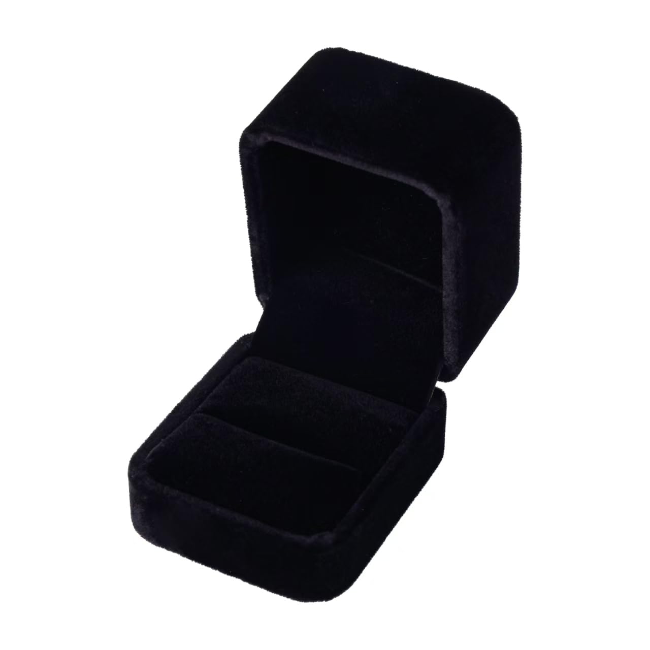 Niche-Finds Black Fancy Ring Box Jewelry Box Ring box - Genuine Velvet