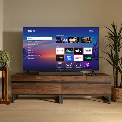 Roku Smart TV 2025 – 50-Inch Select Series, 4K HDR TV – RokuTV with Enhanced Voice Remote – Flat Screen LED Television with Wi-Fi for Streaming Live Local News, Sports, Family Entertainment