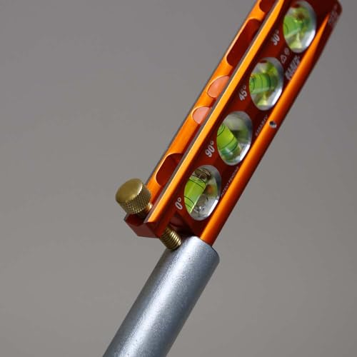 Klein Tools 935AB4V Level, 6-Inch Magnetic Torpedo and Conduit Level with 0/30/45/90 Degree Vials, V-Groove and Magnet Track, High Visibility Orange