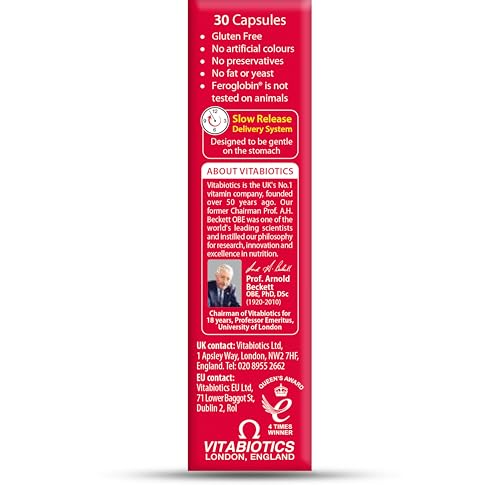 Feroglobin Vitabiotics Organic Vitamin and Mineral Capsules 30 Capsules