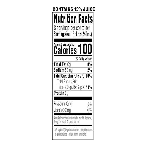 Amazon Grocery, Grape Cranberry Juice Cocktail, 64 Fl Oz (Previously Happy Belly, Packaging May Vary)