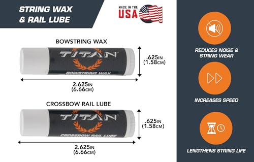 Allen Company Titan Crossbow String Wax for Synthetic Bowstrings and Rail Lube - Bow Hunting and Shooting Accessories - 2-Pack
