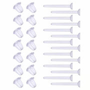 Plastic Earrings,Clear Earrings Clear Post Earring Posts and Backs Silicone Stud 100 Pairs Back Blank Pins Stud…