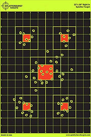 10 Pack - 12â€x18â€ Sight In Splatterburst Target - Instantly See Your Shots Burst Bright Florescent Yellow Upon Impact