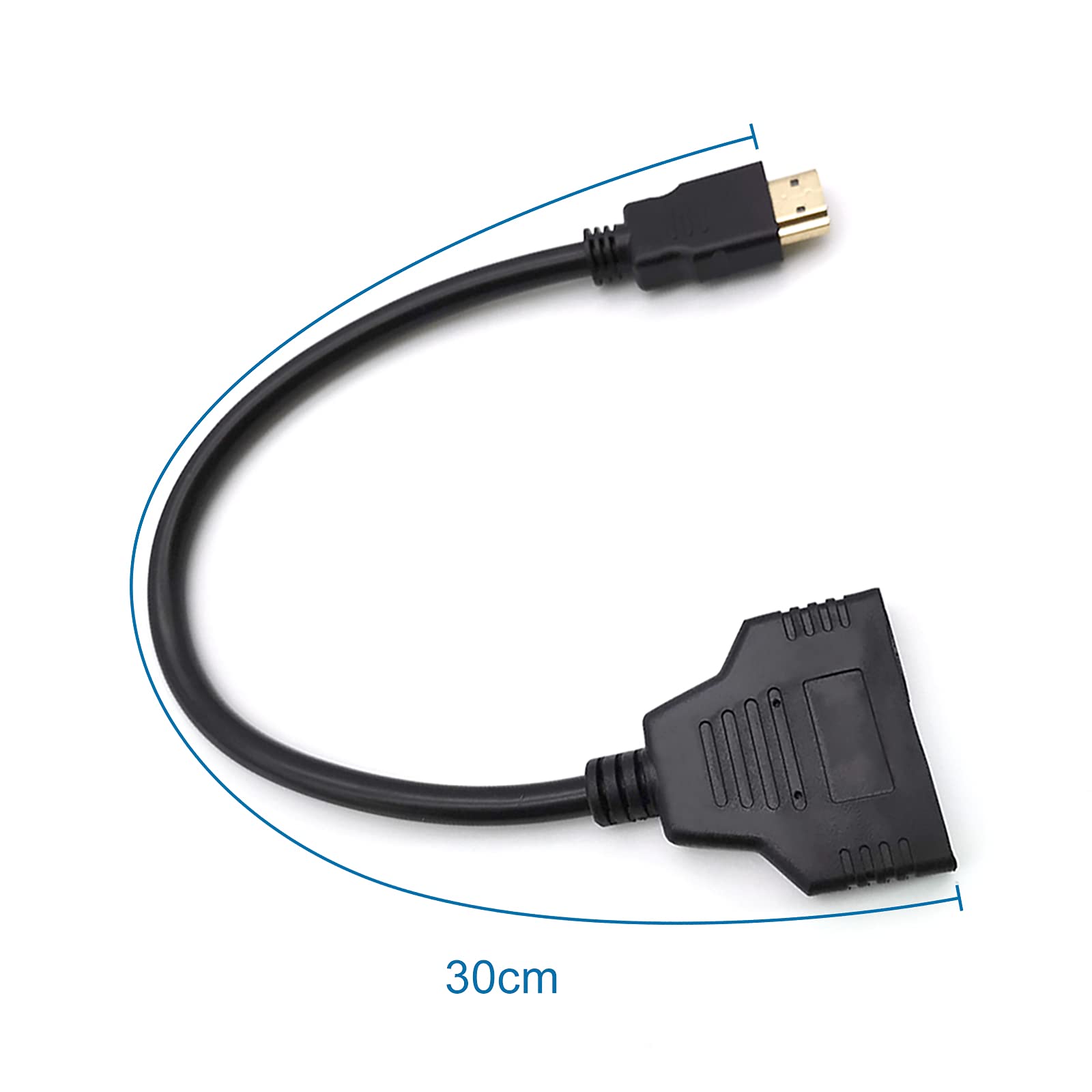 BATU HDMI Splitter Adapter Cable - Hdmi Splitter 1 in 2 Out Male to Dual HDMI Female 1 to 2 Way for HD, LED, LCD, TV, Support Two The Same TVs at The Same Time Mirror Only Can't Extend Display