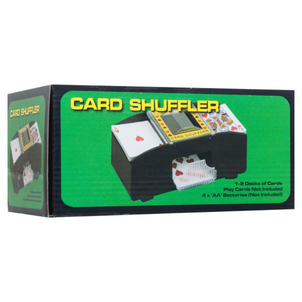Trademark Poker Automatic Card Shuffler - Battery-Operated 2-Deck Playing Card Dispenser - Game Night and Casino Accessories
