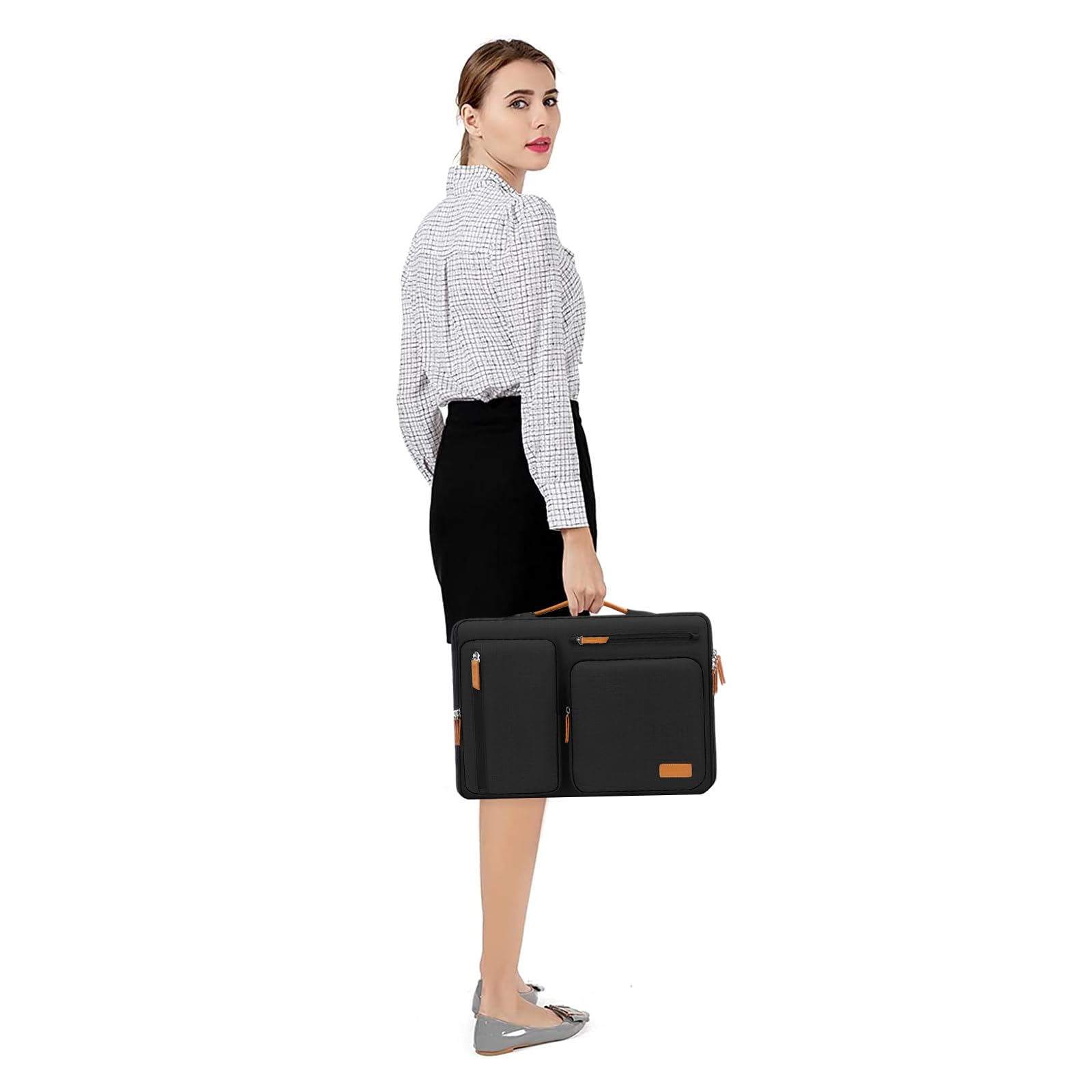 MOSISO 360 Protective Laptop Case 16 inch, 15-15.6 inch Laptop Sleeve Compatible with MacBook Pro 16, HP, Acer, Dell, Lenovo, ASUS, Side Open Carrying Case with 4 Zipper Pockets&Handle, Black