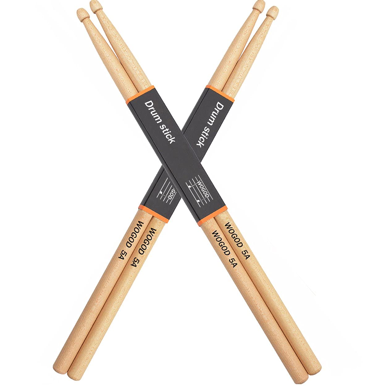 WOGOD 5A Drumsticks Ahorn (Zwei Paar)