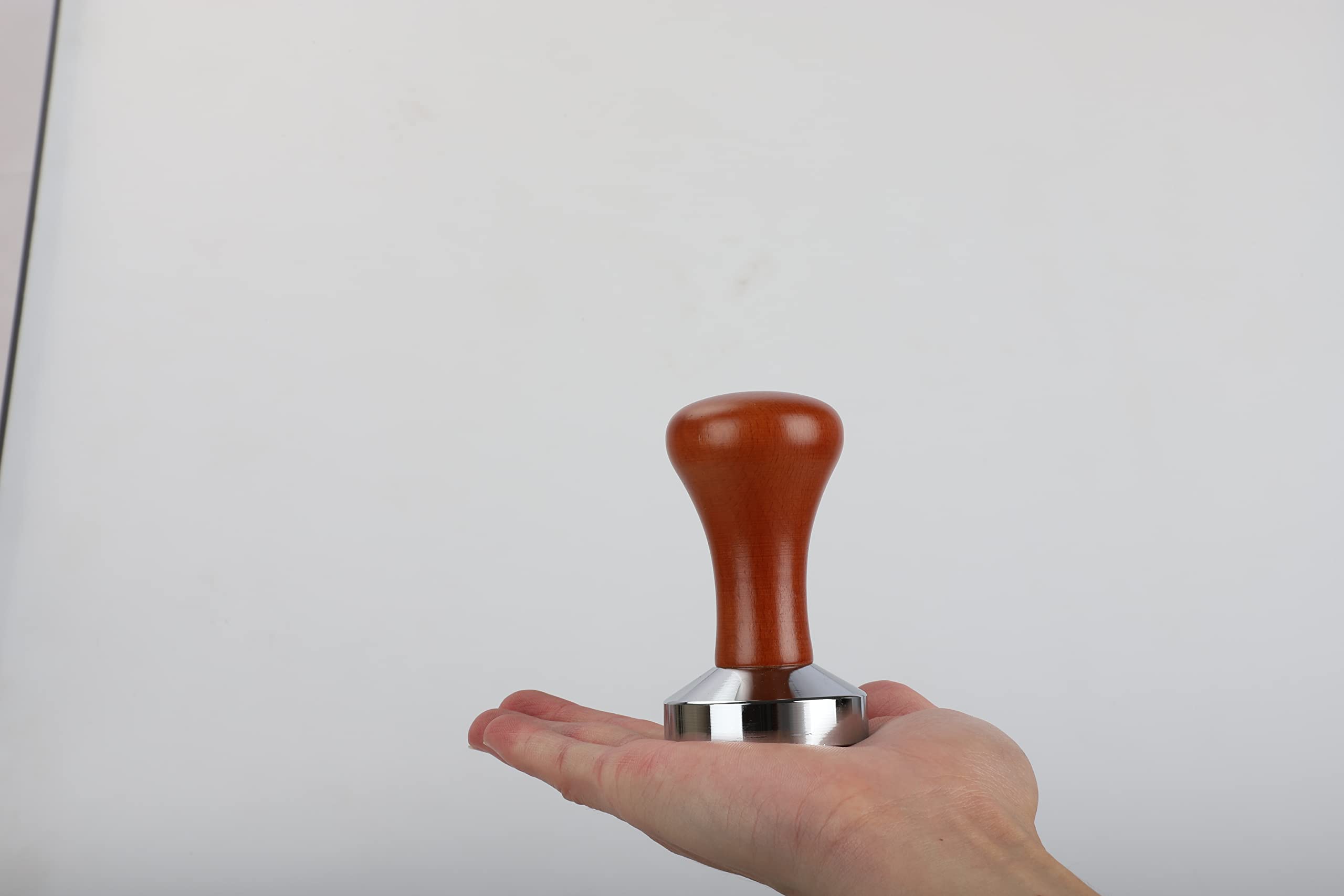 51mm Espresso Tamper-Premium Barista Coffee Tamper Coffee Tamper Classic Series Stainless Steel Espresso Tamper Coffee Press Tool Tamper Espresso Handle, 90x51mm, Solid wood, Stainless steel