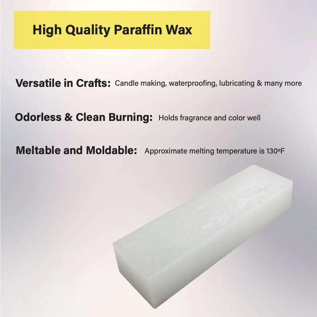 Beesworks Paraffin Wax - 1 lb Refined General Purpose Paraffin Wax - Pure Wax for DIY Candle Making, Canning, Waterproofing, Metal Preservation and More