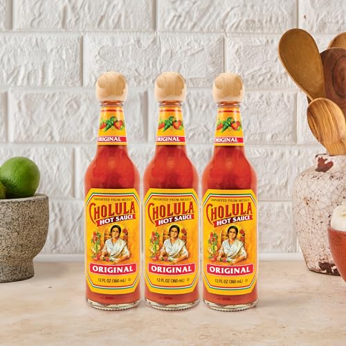 Cholula Hot Sauce Multipack, Original, Product of Mexico, Gift Set Includes Three 12 Fl Oz Bottles, Blend of Arbol & Piquin Peppers with Spices for Eggs, Rice, Tacos, Huevos Rancheros & More, 3 count