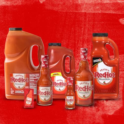 Franks RedHot Original Cayenne Pepper Hot Sauce, 1 gal - One Gallon Bulk Container of Cayenne Pepper Hot Sauce to Add Flavorful Heat to Entrees, Sides, Snacks, and More