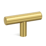 goldenwarm 10 Pack Gold Cabinet Knobs Brushed Brass Drawer Knobs Gold Dresser Hardware - LS201GD Single Hole Handles for Kitchen Cupboard Doors Closet Hardware 2in Overall Length