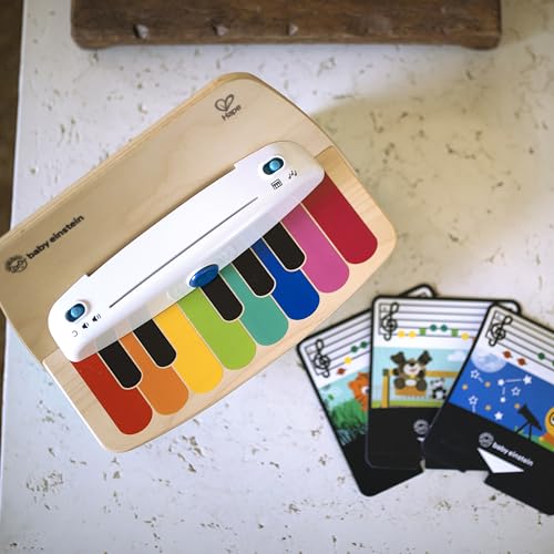 Baby Einstein and Hape Magic Touch Wooden Toy Piano, Montessori Musical Learning Toy for Babies and Toddlers 6mo+
